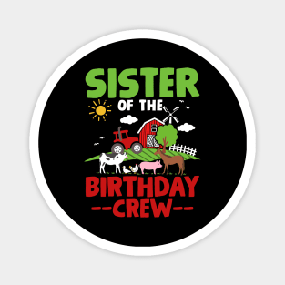 Sister Farm Animals Tractor Birthday Magnet